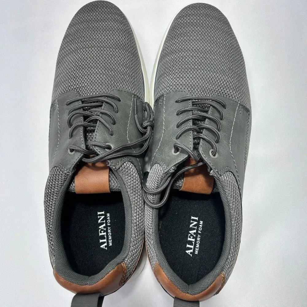 Alfani Men's Xavier Knit Modern Sneaker‎ Grey US 11M